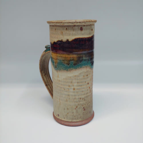Click to view detail for #220102 Beer Stein Tan/Brown/TQ $22